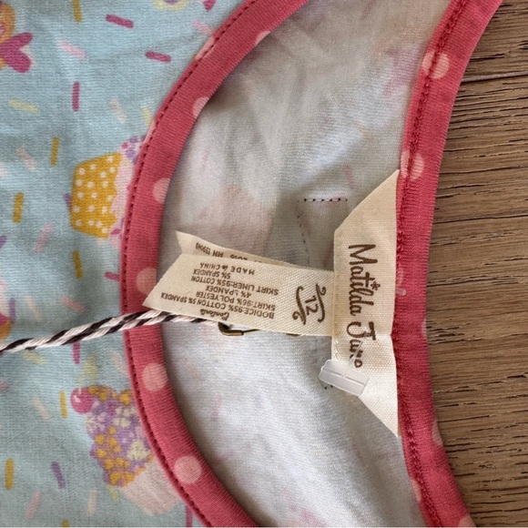 Matilda Jane Girls Lets Eat Cake Dress Size 12 New in Bag Birthday Cupcake - Picture 4 of 4